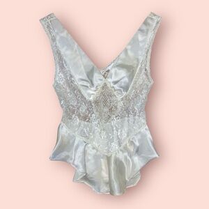 White Lace Babydoll Top